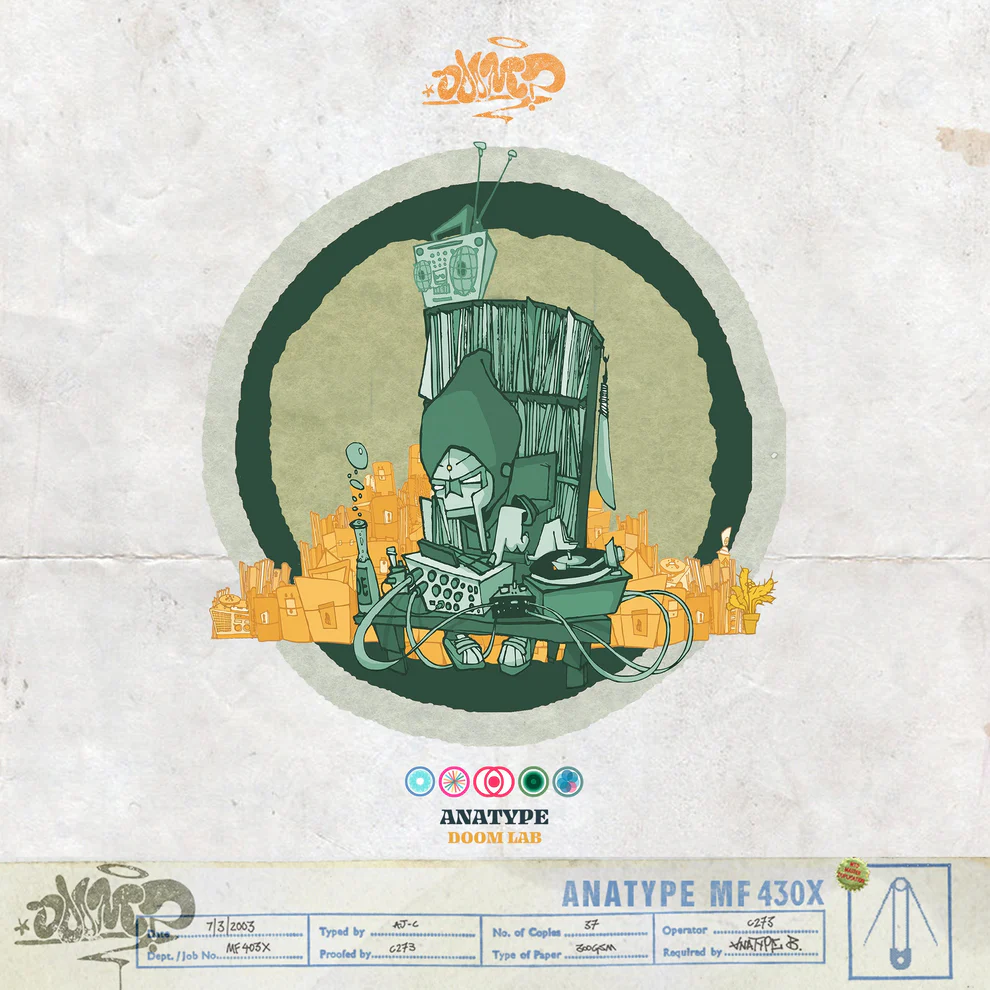 ANATYPE X VINYL MINE MF DOOM LAB UNISEX TEE ░░░▒▒
