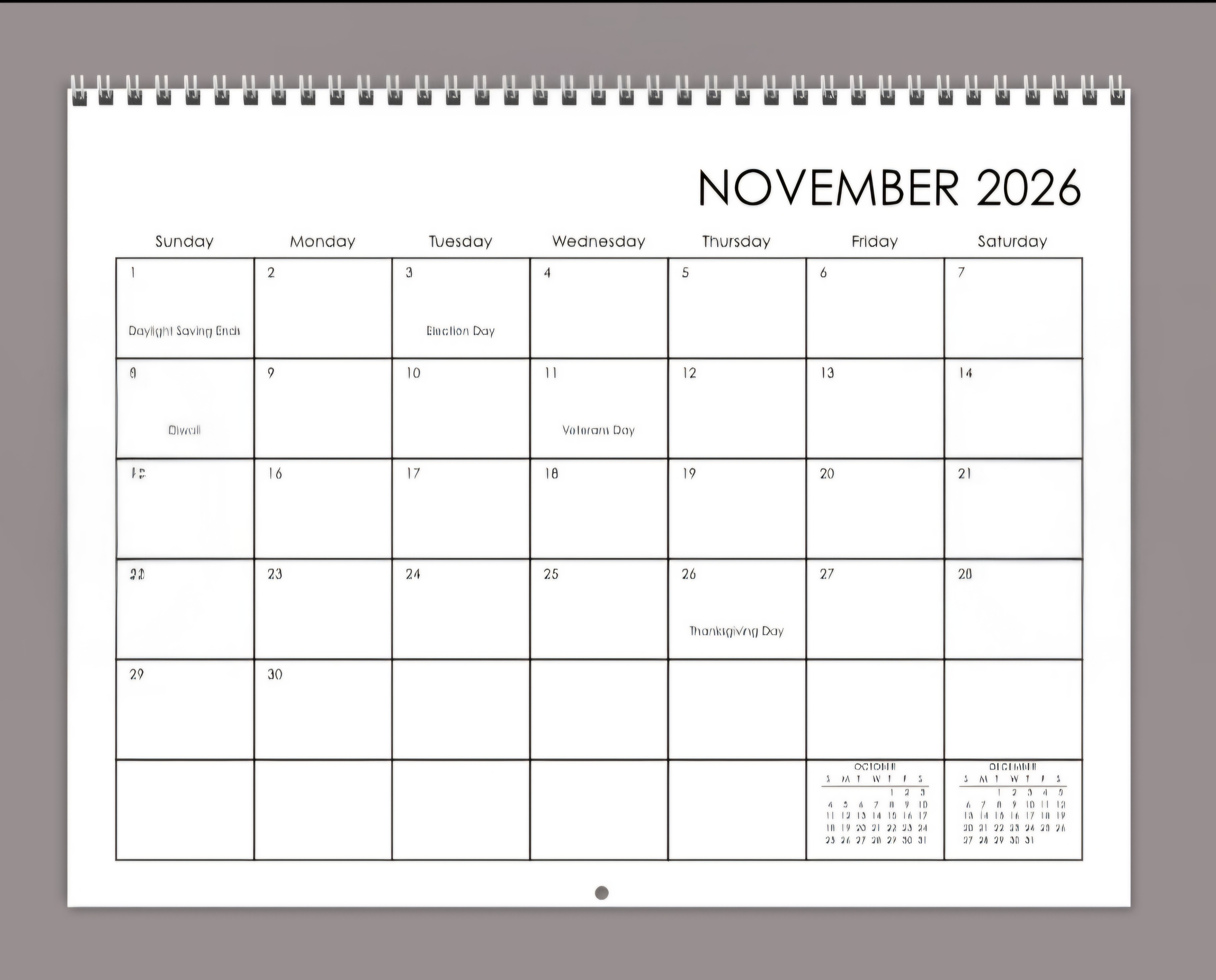 2026 Wall Calendar (family)