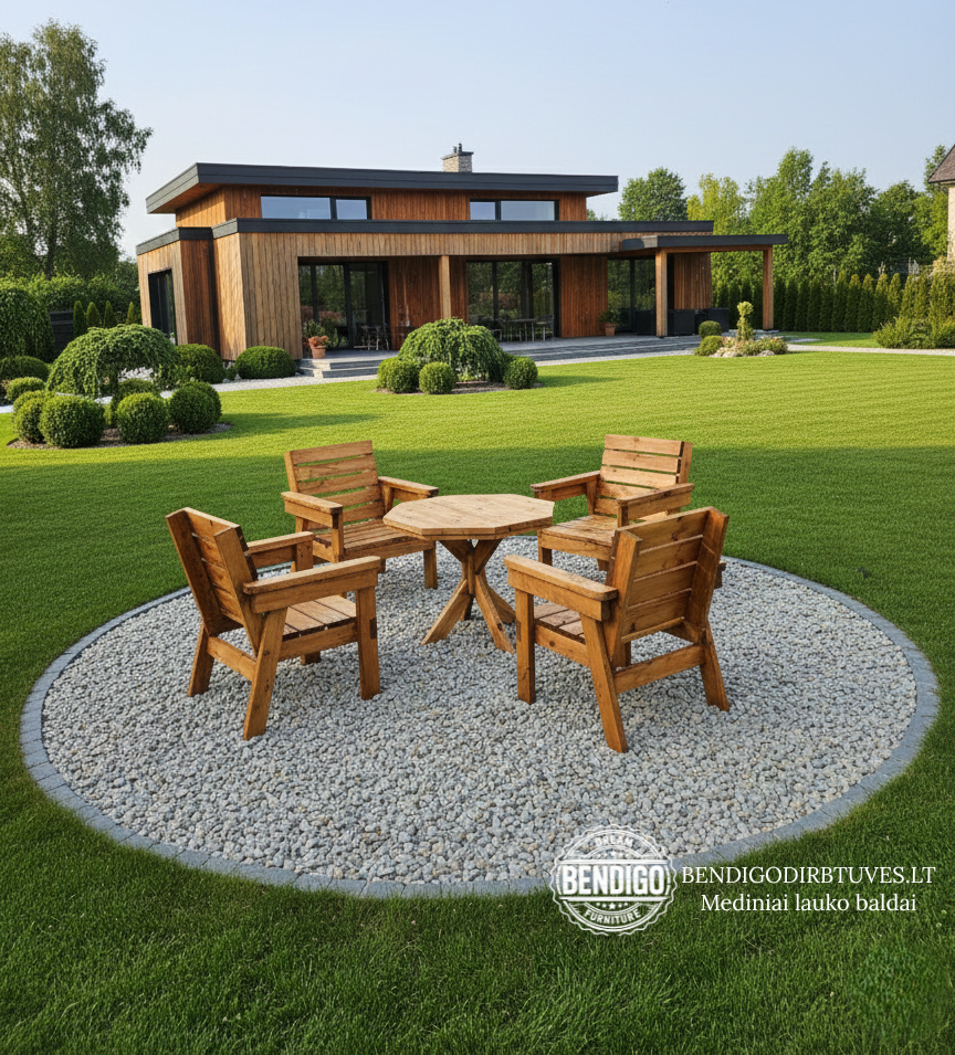 Lauko medinių baldų komplektas - LAGUNA