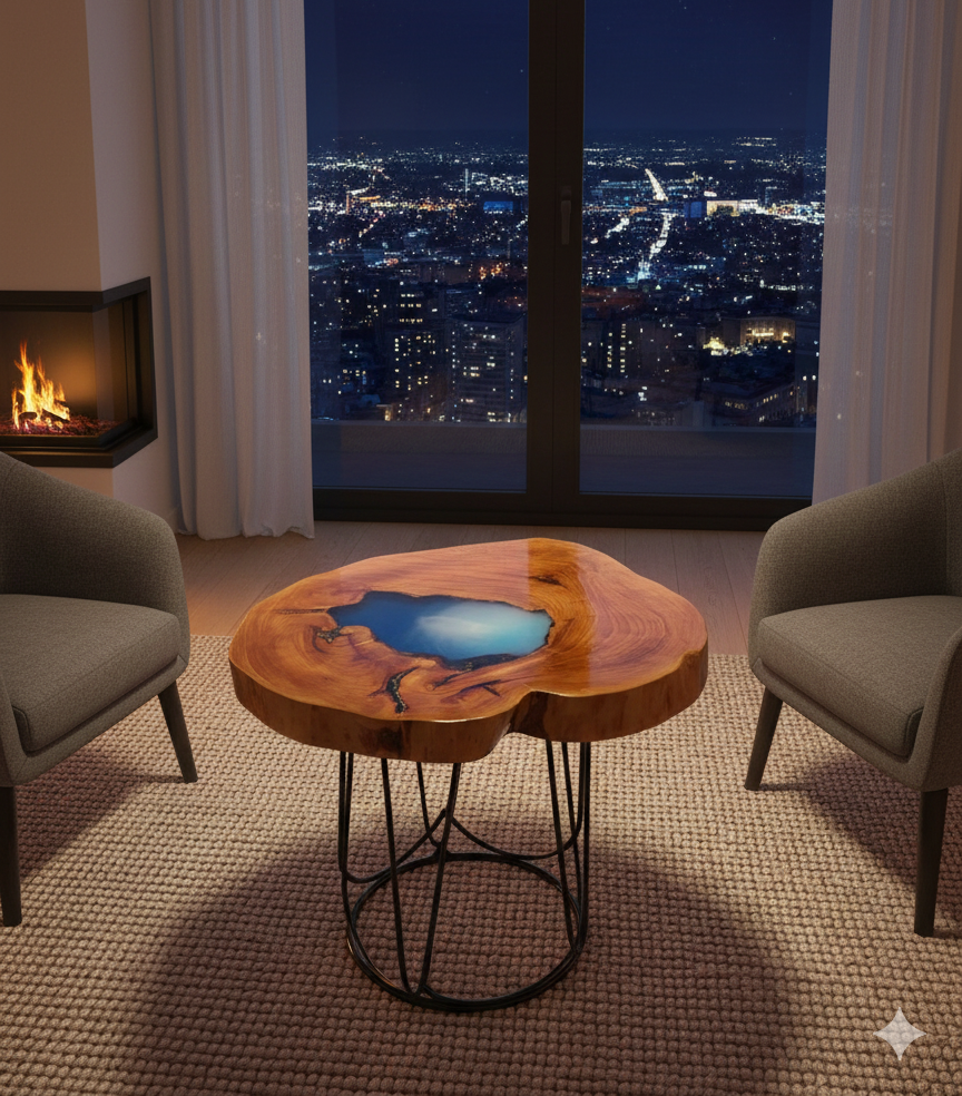 Epoksidinis kavos staliukas