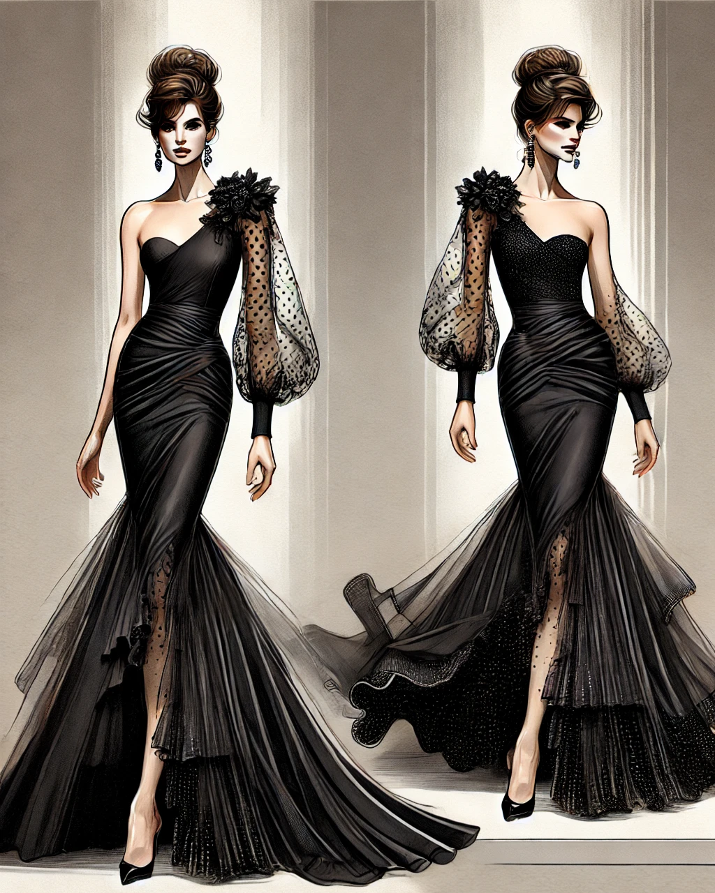 Elegant Black Evening Gown