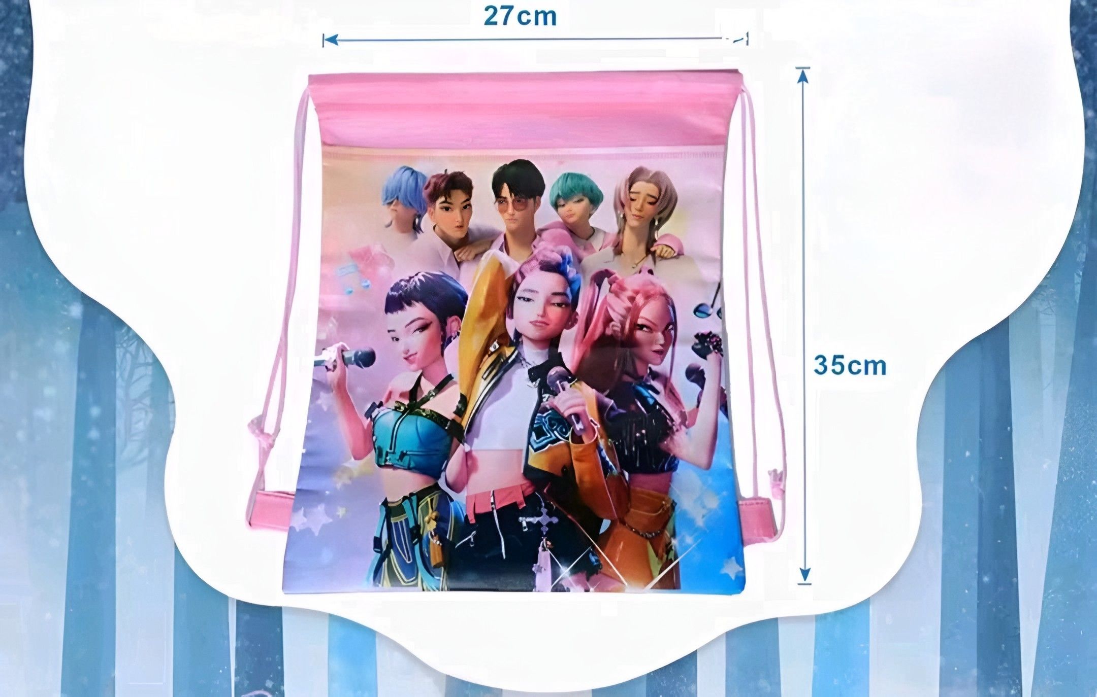 Sac à dos à cordon thème K-pop demon hunter