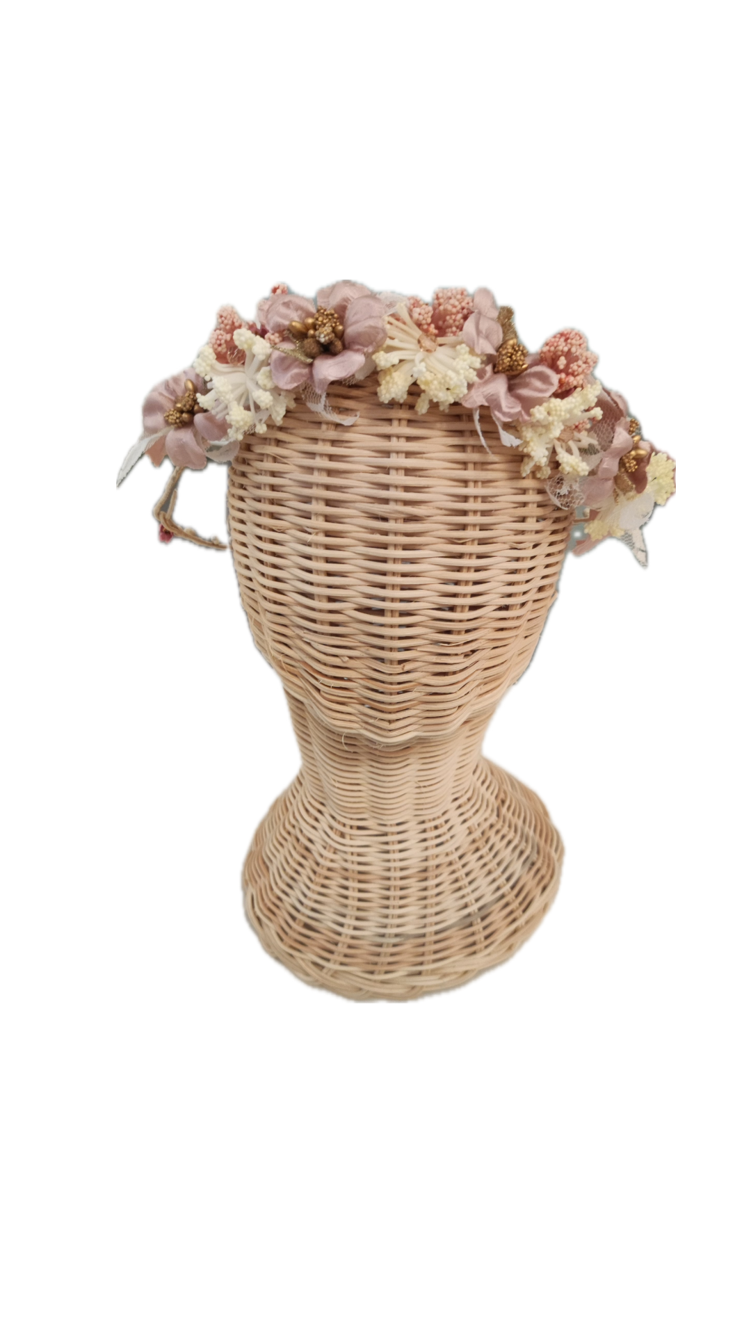 Corona rosa empolvado