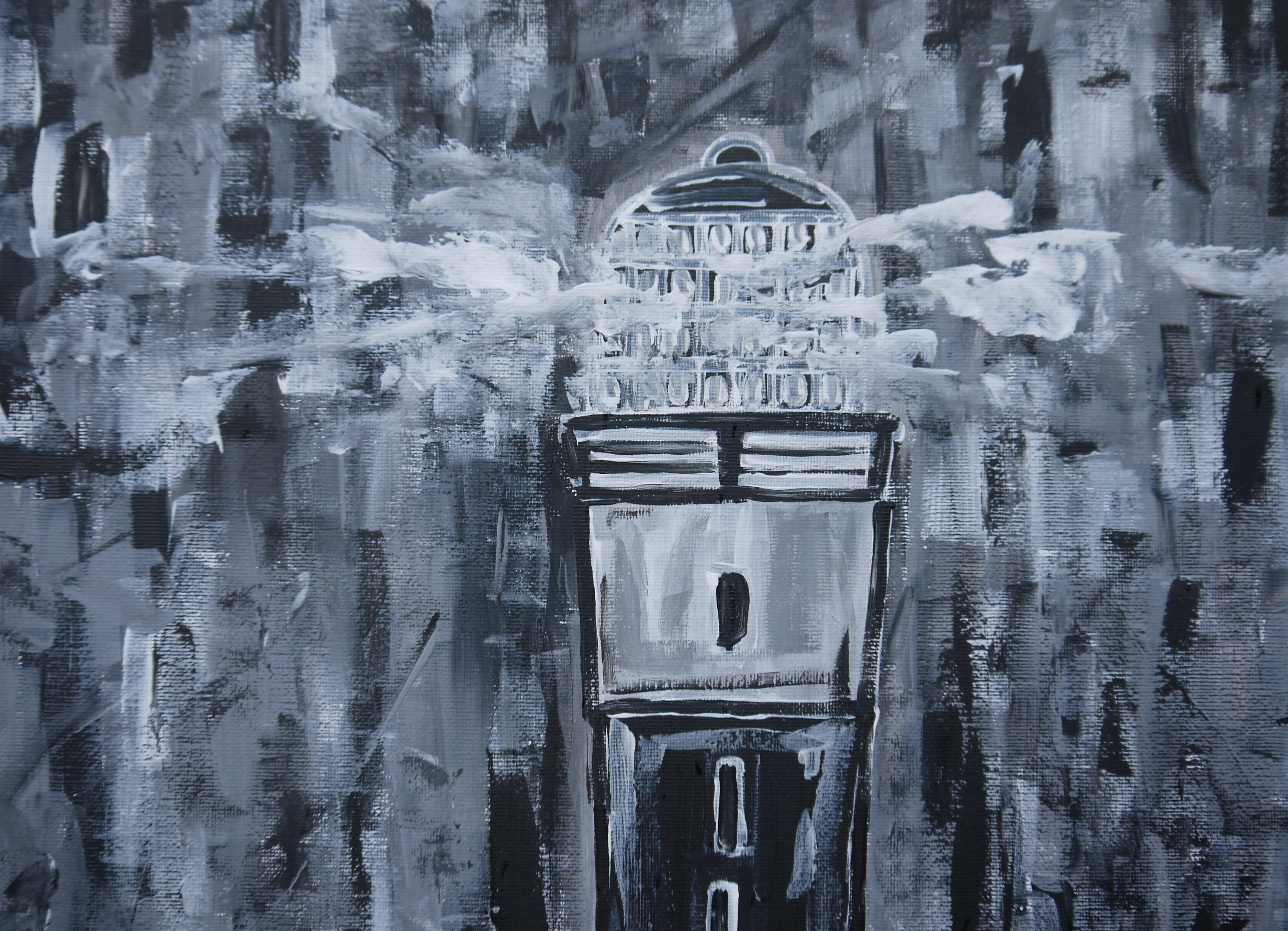 Stormy lighthouse at night