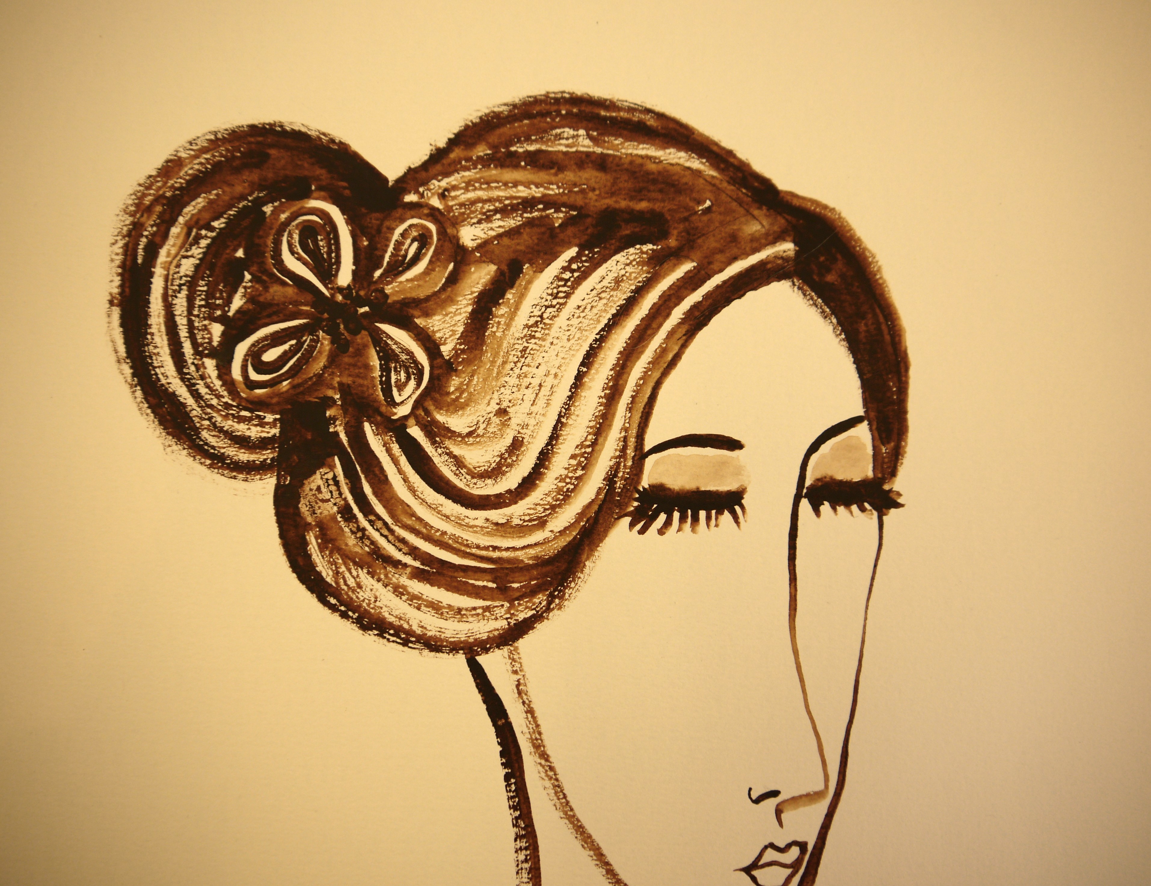 Sepia Reclining Profile