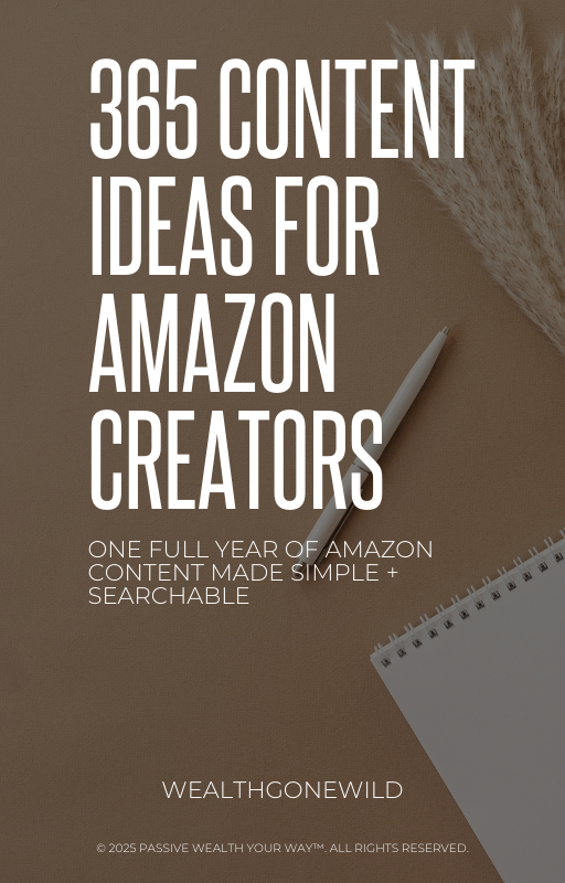 365 Content Ideas for Amazon Creators