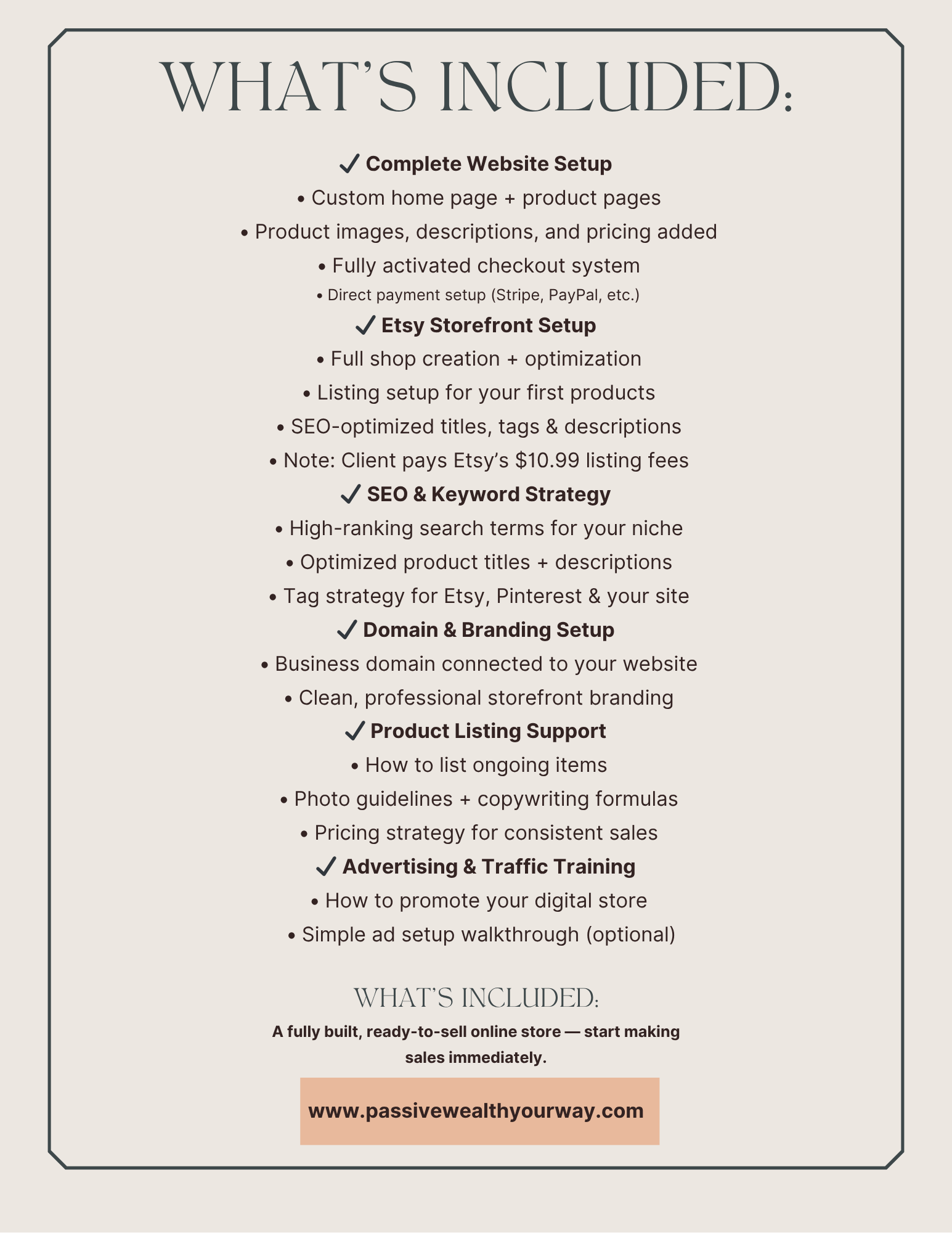 Full Digital Storefront Setup