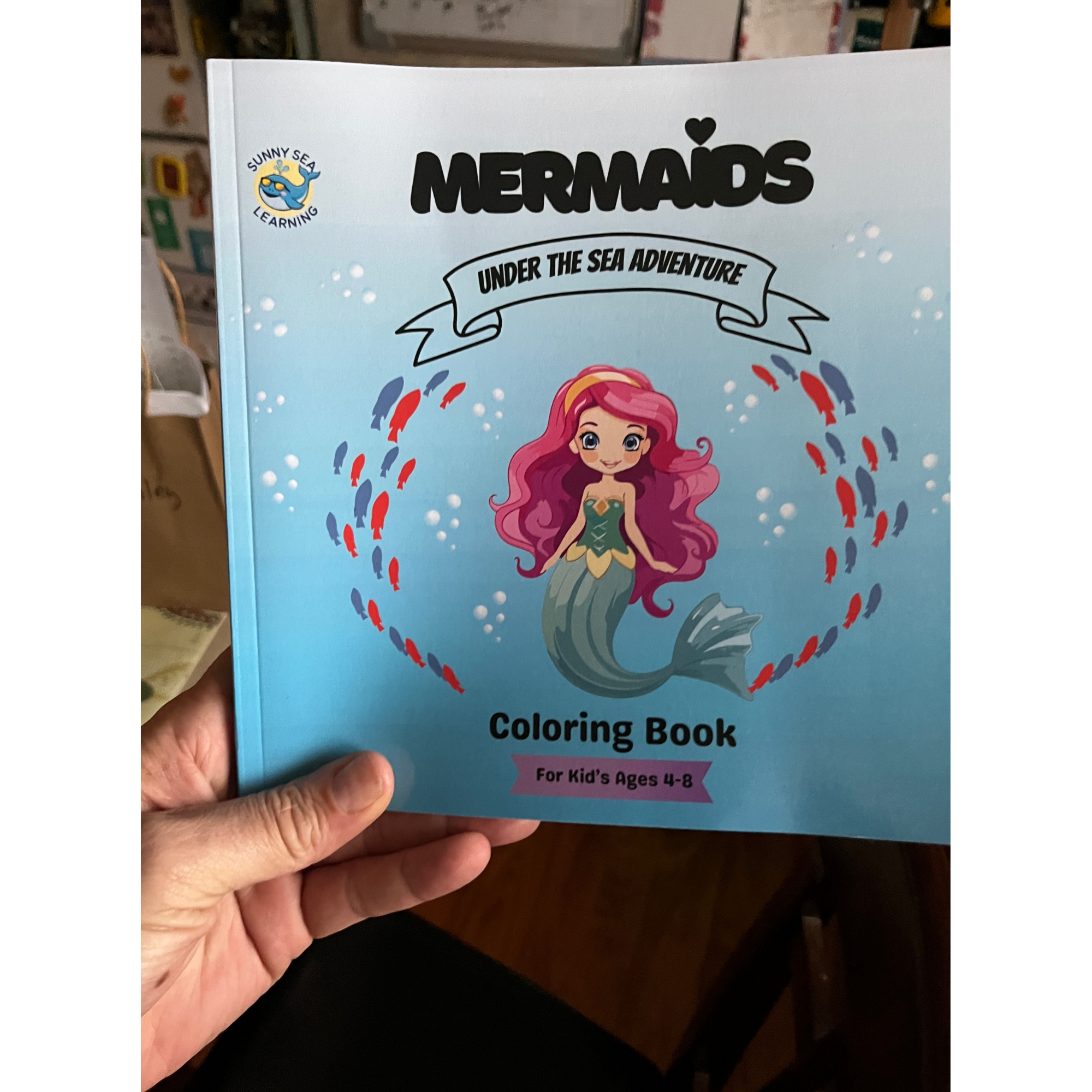 Mermaids: Under the Sea Adventure Coloring Book (Ages 4–8)