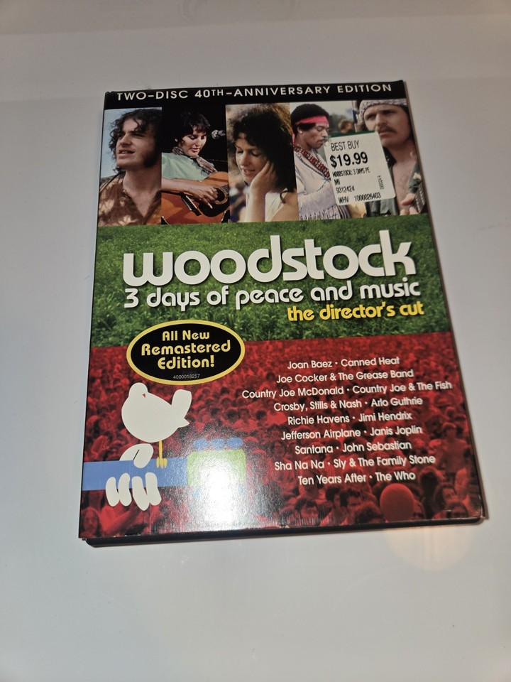 Woodstock 3 Days of Peace and Music 2009 Director's Cut 2-DVD Set, Sealed