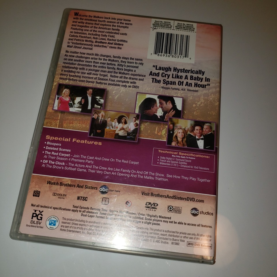 Brothers  Sisters: The Complete Fourth Season (DVD, 2010, 6-Disc Set)