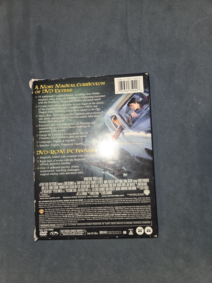 Harry Potter Chamber of Secrets DVD Full Screen Edition 2 Disc Set Fantasy Movie