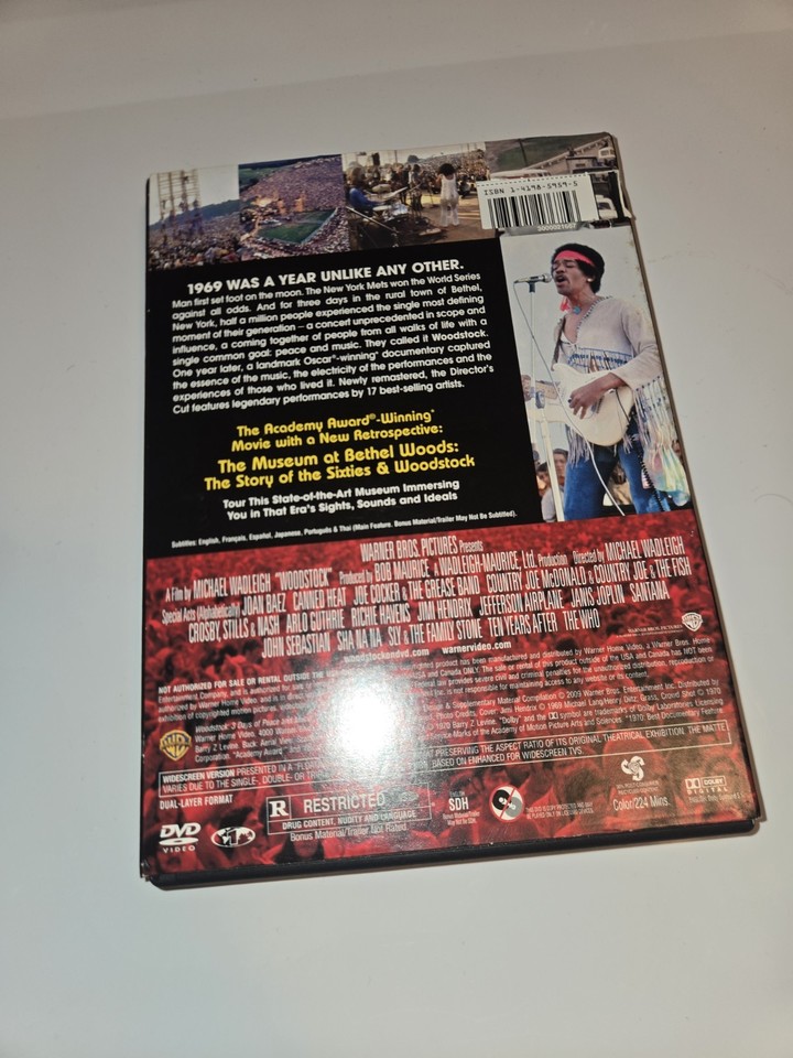 Woodstock 3 Days of Peace and Music 2009 Director's Cut 2-DVD Set, Sealed