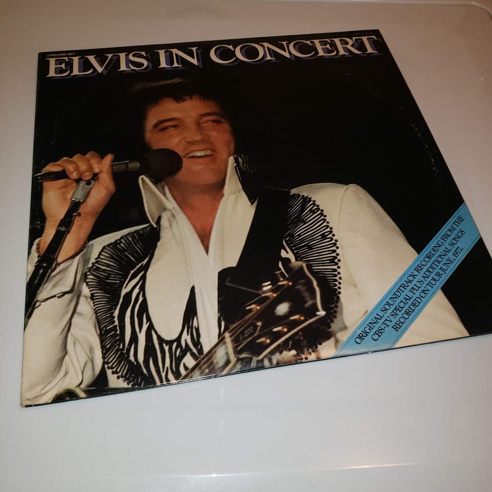 ELVIS PRESLEY / ELVIS IN CONCERT 2LP VINYL RECORD SET 1977 APL 2-2587 STEREO