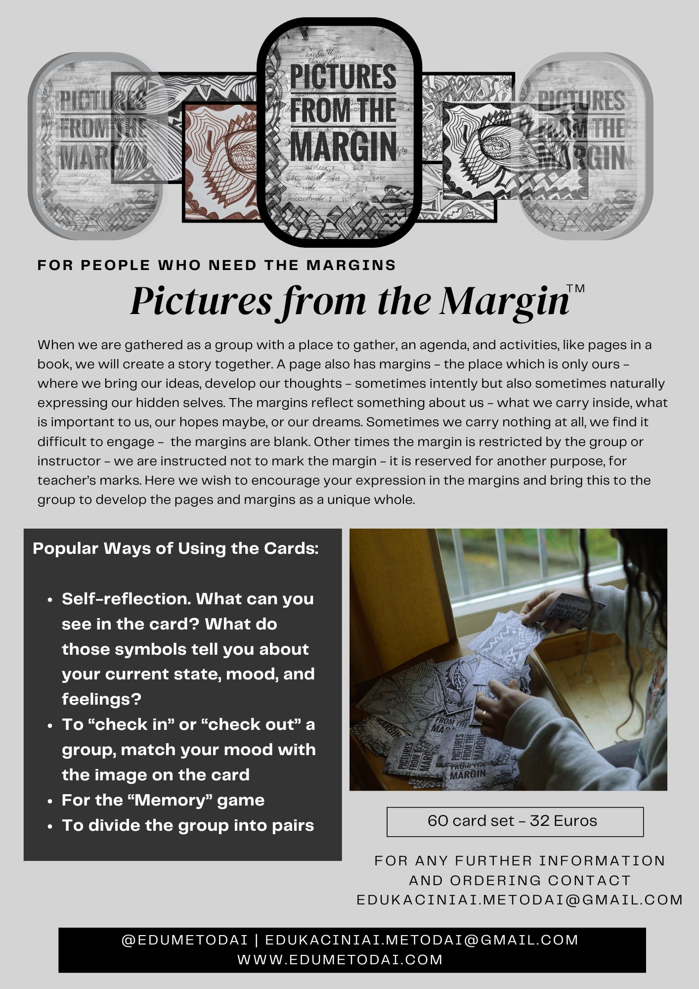 PICTURES from the MARGIN  - card deck