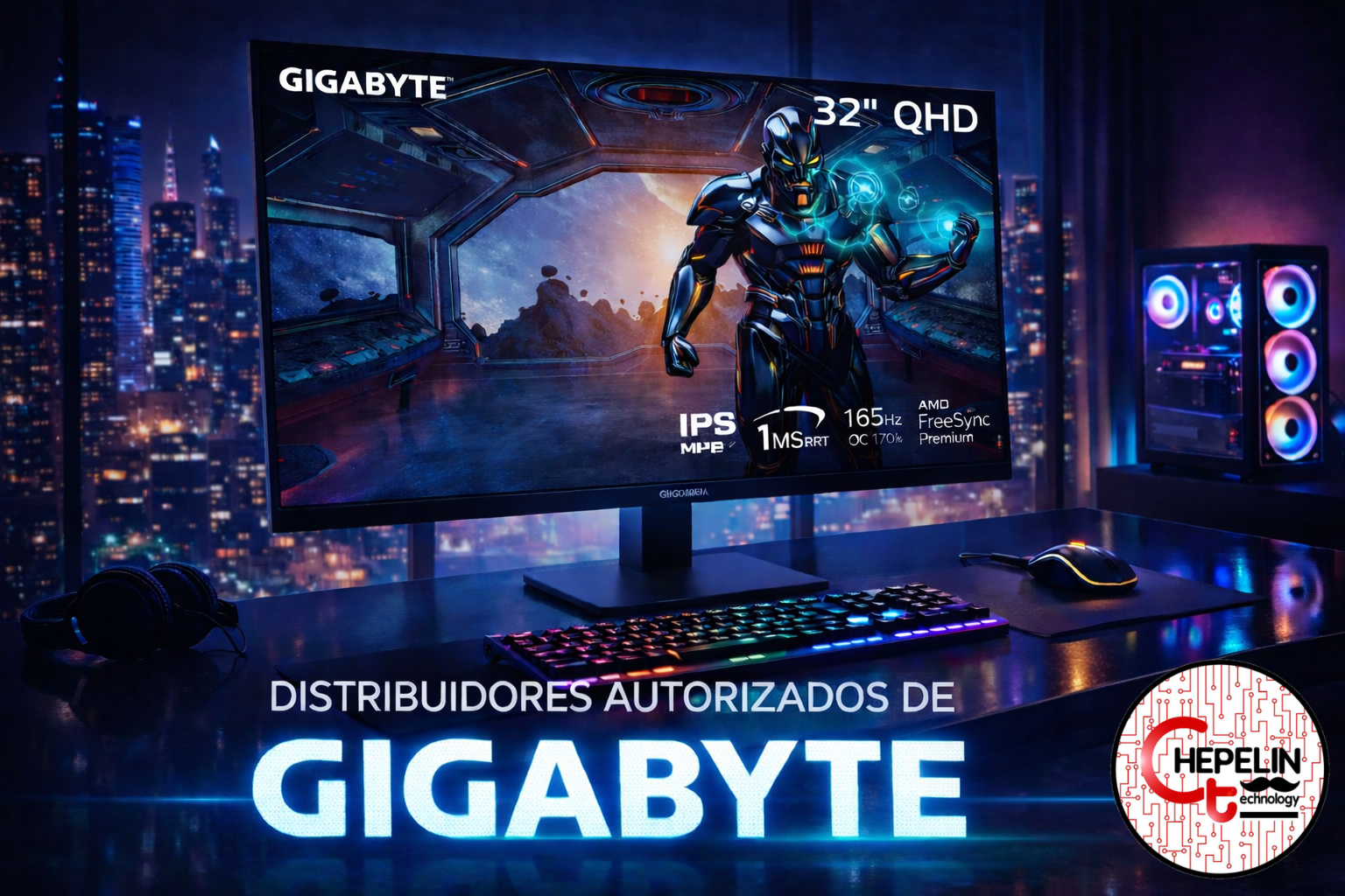 Monitor Gaming GIGABYTE 32" QHD