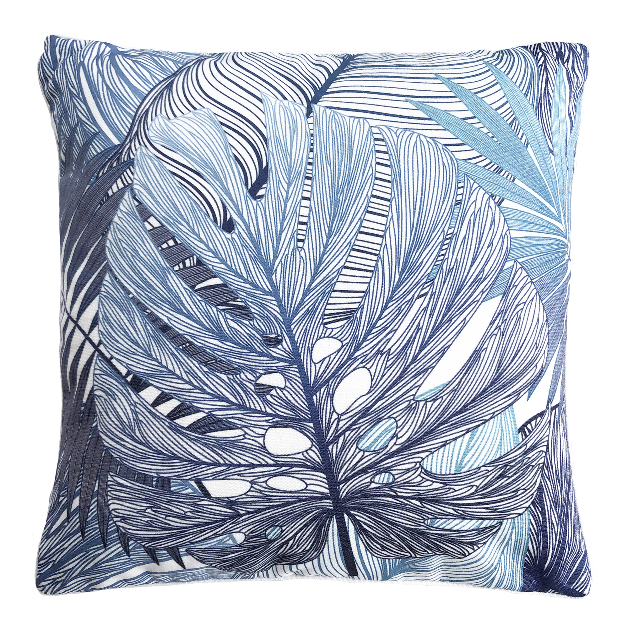COCOON LEAF FILLED OUTDOOR CUSHION NAVY 50X50CM
