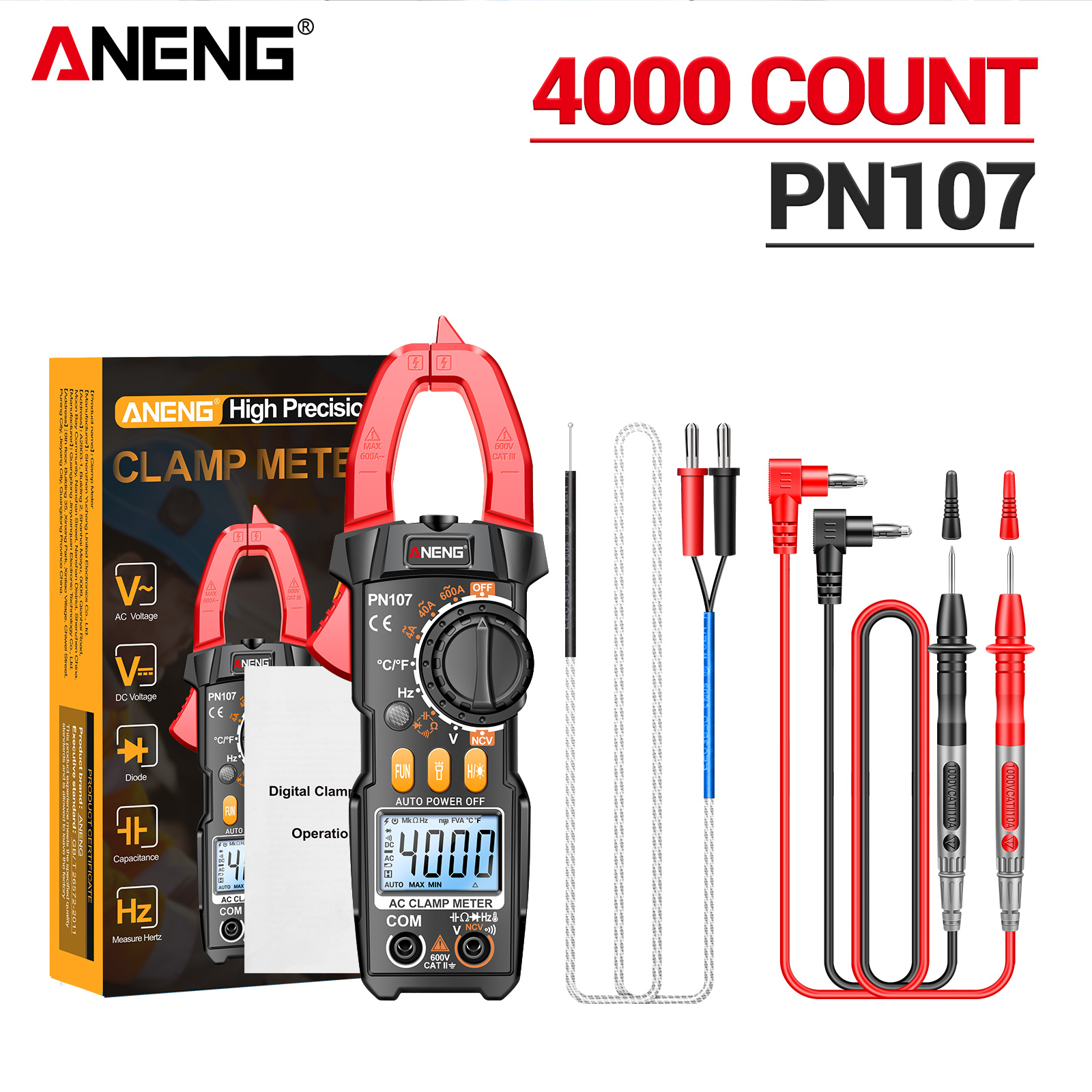 ANENG PN107 Digital Clamp Meter