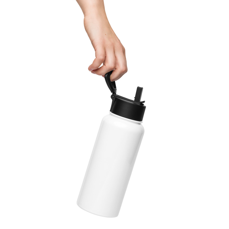 BoxSmart Stainless steel water bottle with a straw lid