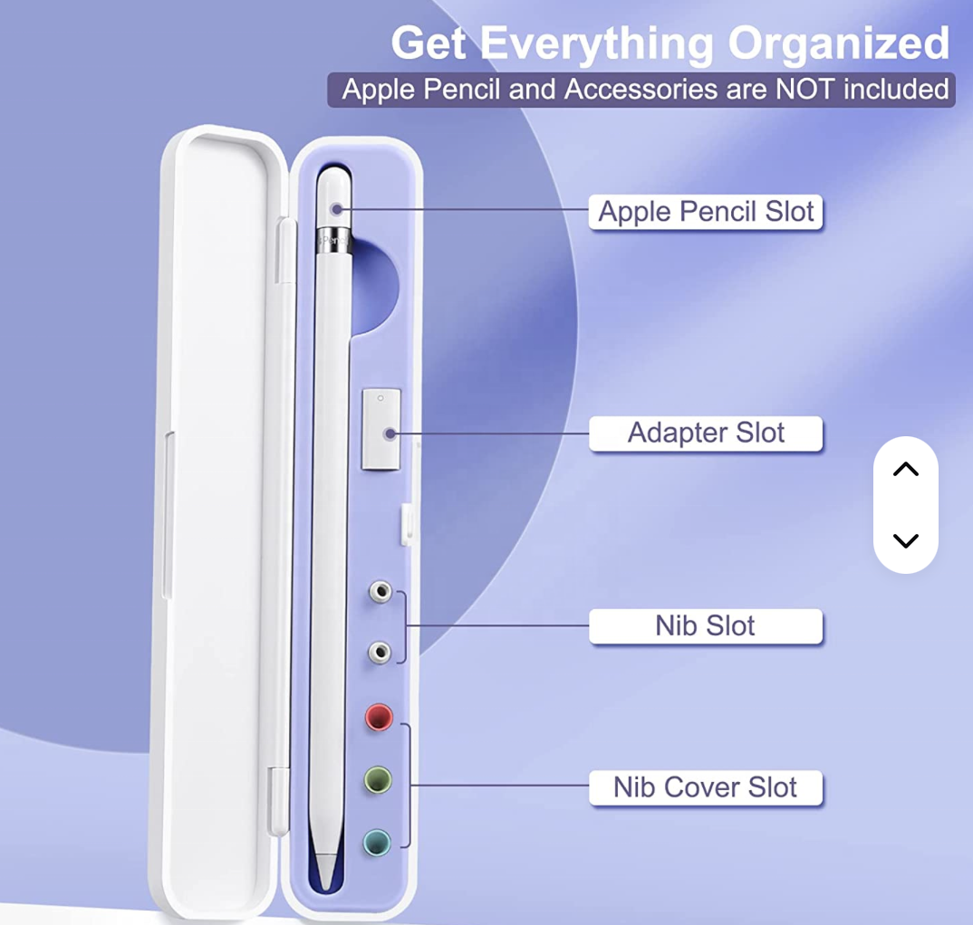 The second-generation Apple Pencil suitcase and the first-generation Apple Pencil storage box