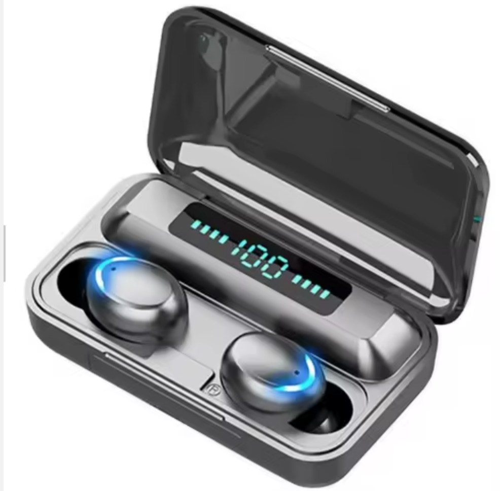 Hot sale F9-5 TWS headphone power supply Wifi high-fidelity stereo auriculares headphones, waterproof wireless headphones Led F9 earplugs