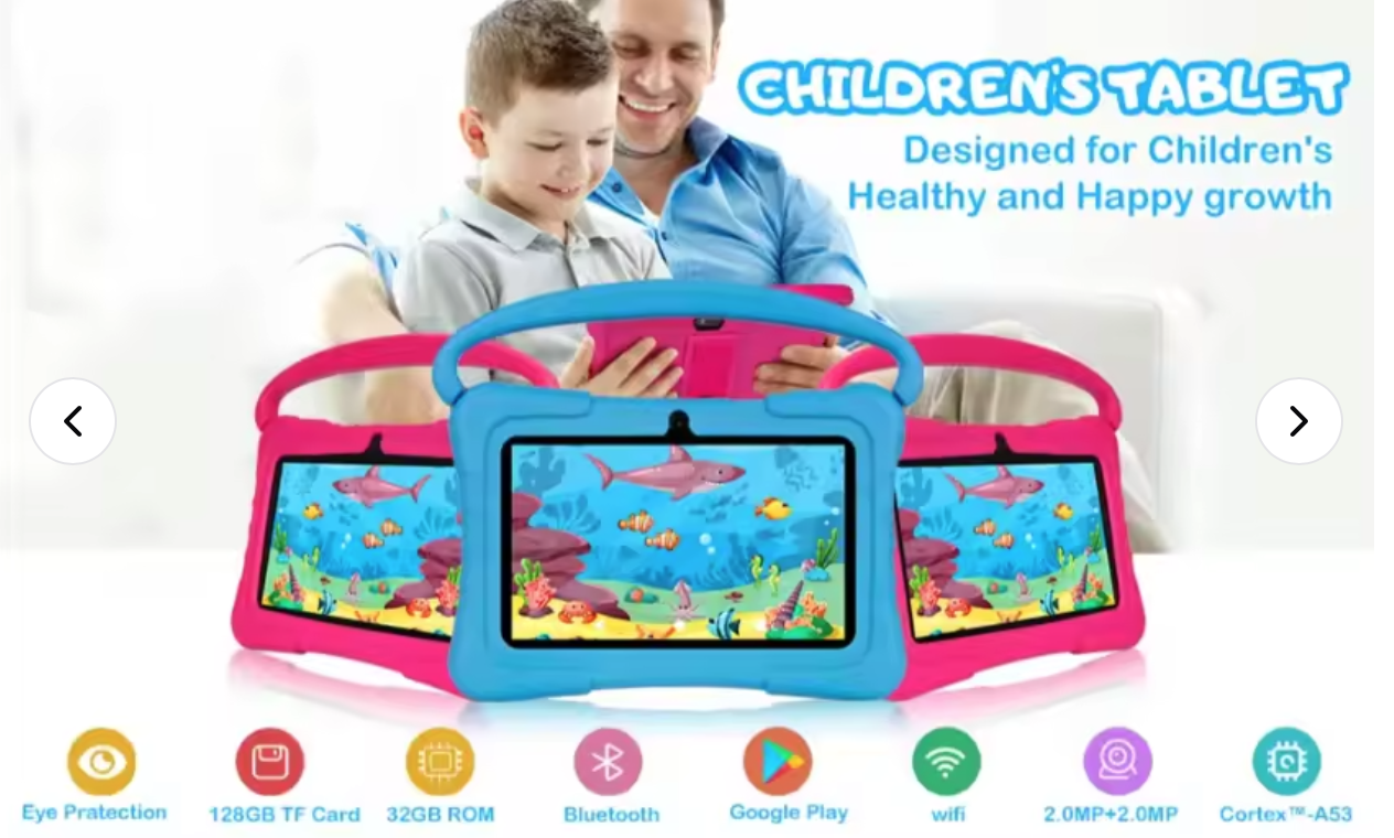7-inch Android tablet education pad, with parents' eye lock protection, HD screen tablet, used for learning gadgets