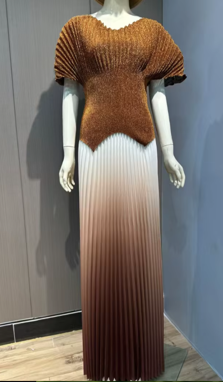 Women's fashion and elegant dress, round neck Mini and Maxi length breathable natural waist circumference all-season wear-resistant.