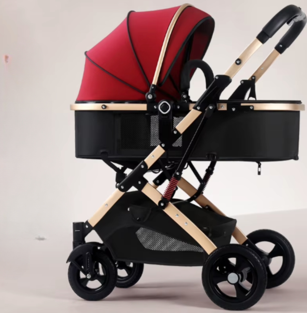 2025 high-end baby products double baby head support stroller 0 to 3 years old children newborn-friendly durable metal made