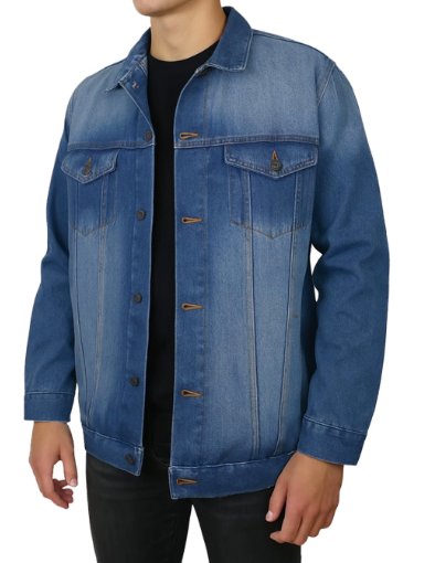 Unisex Casual Classic Winter Denim Jackets 100% Cotton Windproof Finished Lining