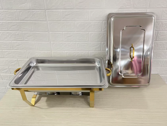 Wholesale stainless steel hot pot for sale hot pot buffet warmer thickened square buffet stove