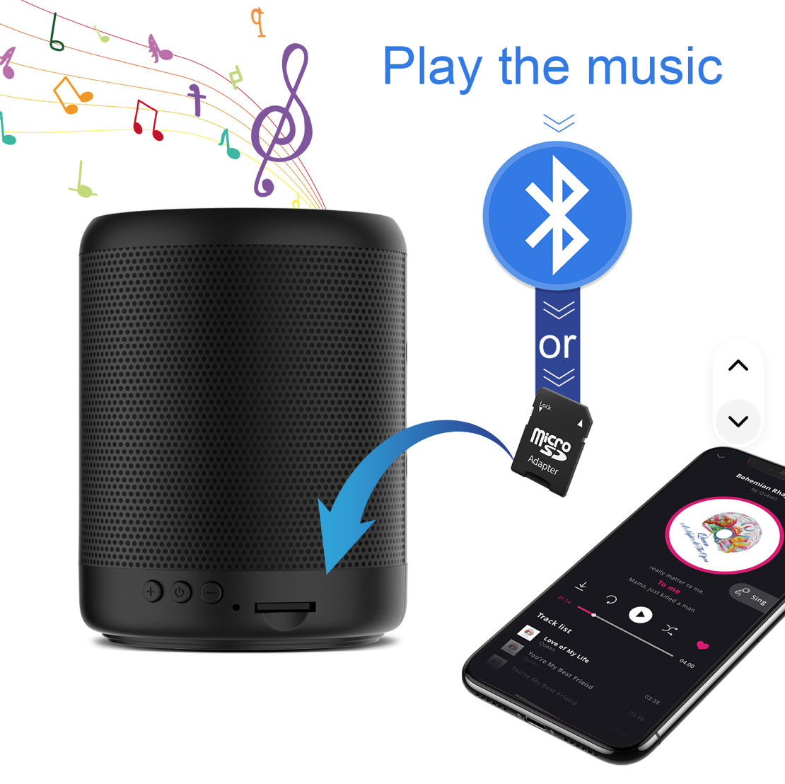 Security camera multi-function wireless speaker two-way audio