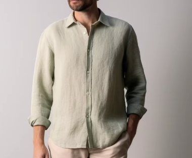 Spring and Summer New Shirts Long Sleeve Cotton and Linen Loose Casual Shirts Comfortable Breathable for Men