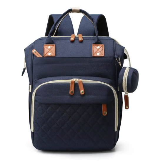 Customized travel fashion large-capacity insulated pocket waterproof portable mommy backpack baby diaper bag with diaper pad