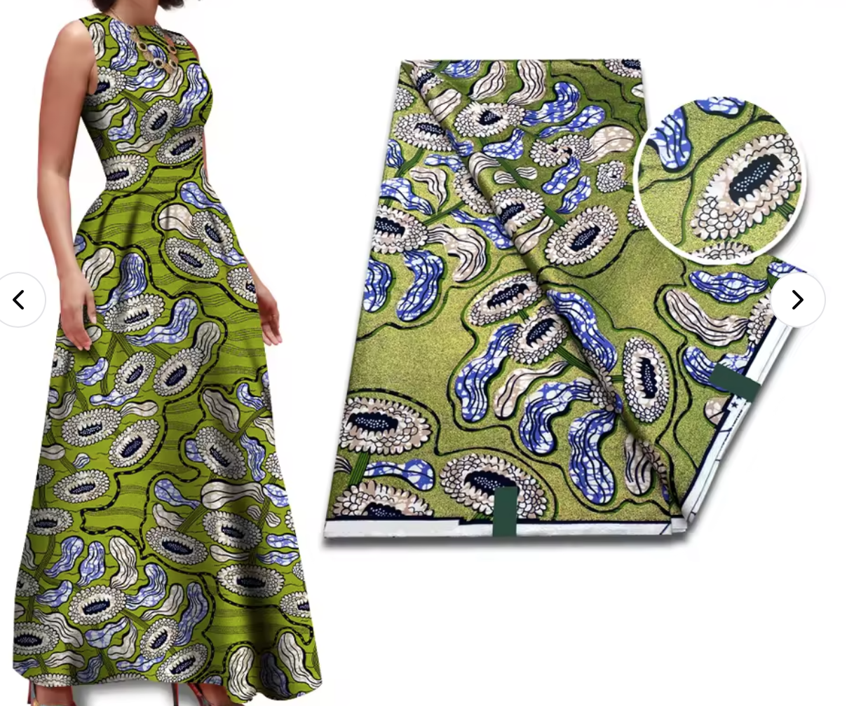 New 100% cotton super glitter African wax fabric