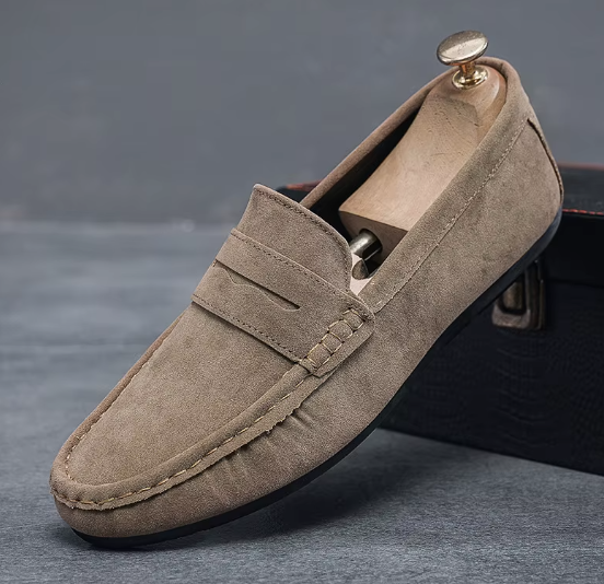 Men's Spring New Slip-on Casual Leather Shoes for Men