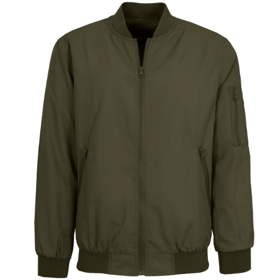 Men's Lightweight Canvas Winter Windproof Zip-up Bomber Jacket 