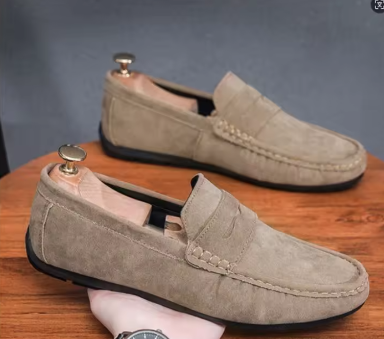 Men's Spring New Slip-on Casual Leather Shoes for Men