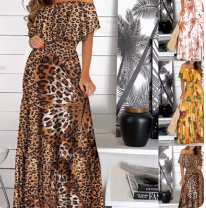 Plus-size women's clothing. Summer hot-selling fashion dress & medium beach dress for women