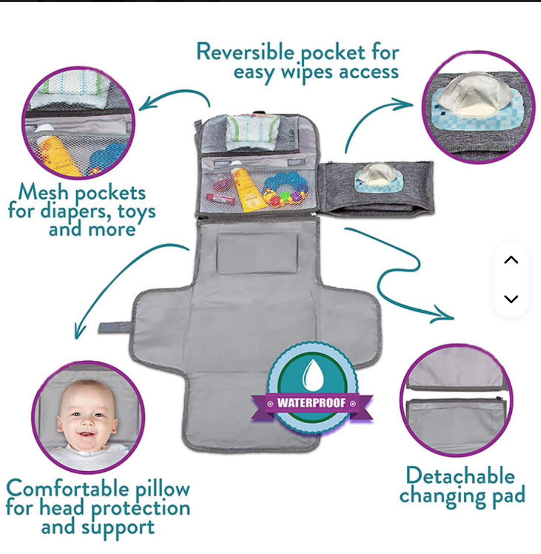 SinSky baby portable travel diaper changing pad advanced waterproof lightweight baby diaper changing pad