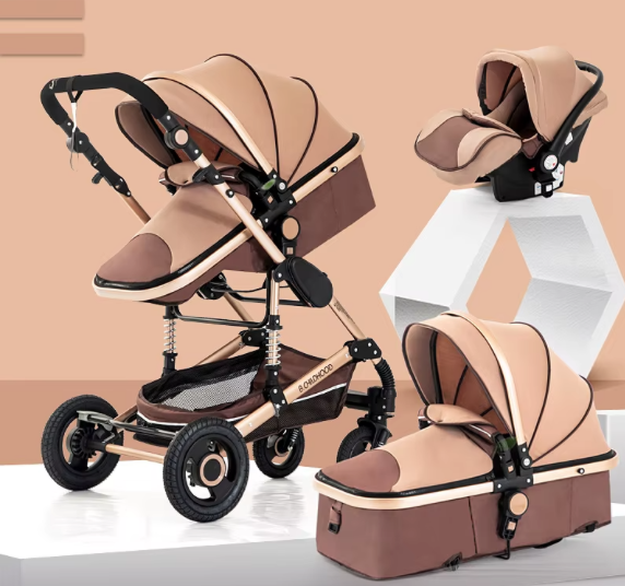 High-quality three-in-one stroller luxury high-view stroller multi-function baby stroller travel stroller