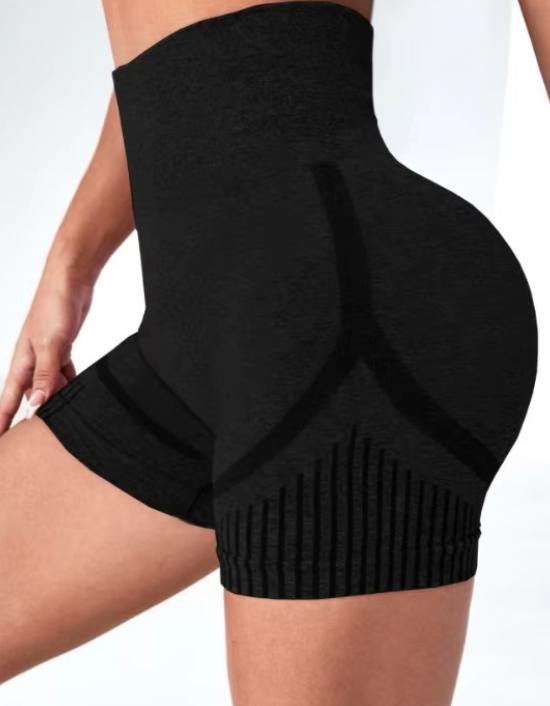 High-waisted tight buttocks shorts without transparency gym seamless women's shorts