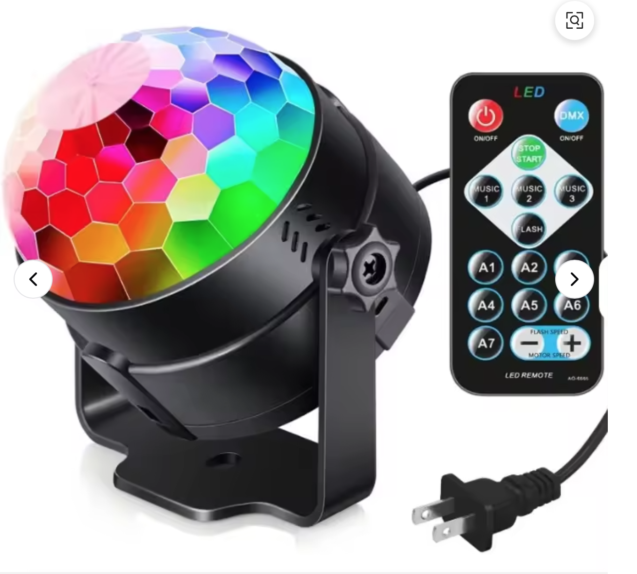 Hot-selling voice-controlled Rgb Dj disco ball Christmas party light remote charging stage strobe light stage equipment