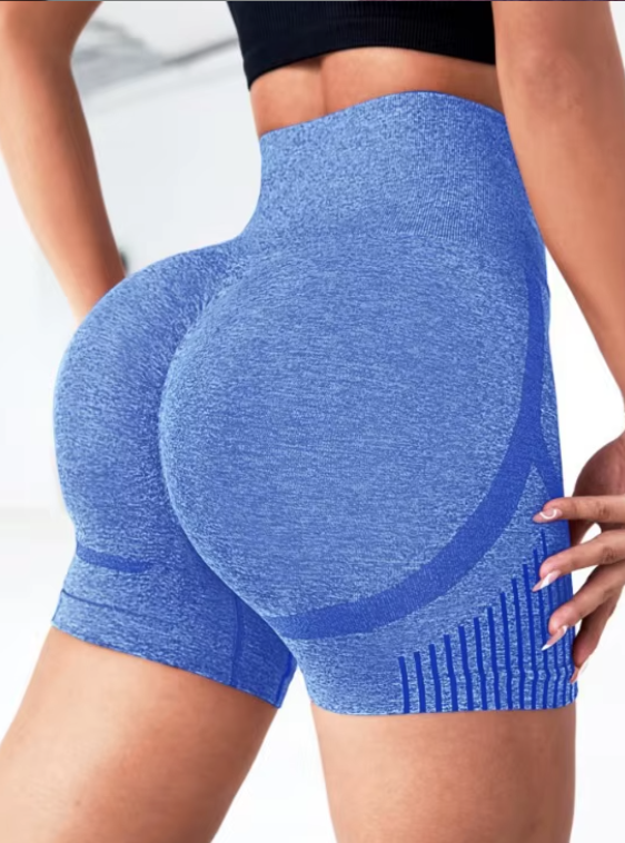 High-waisted tight buttocks shorts without transparency gym seamless women's shorts