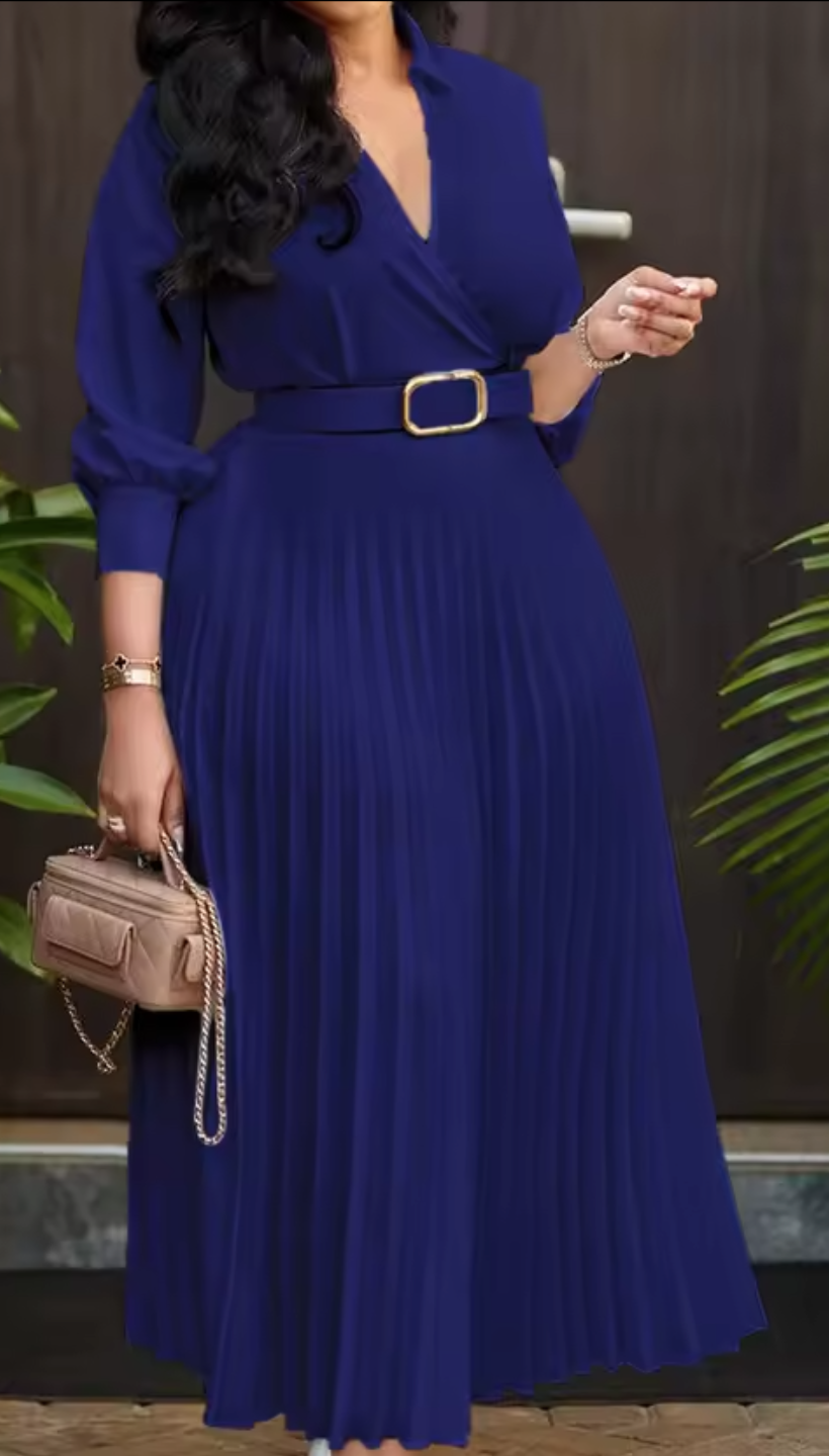 Women's Party Pleated Skirt and Long-sleeved Women's Clothing.
