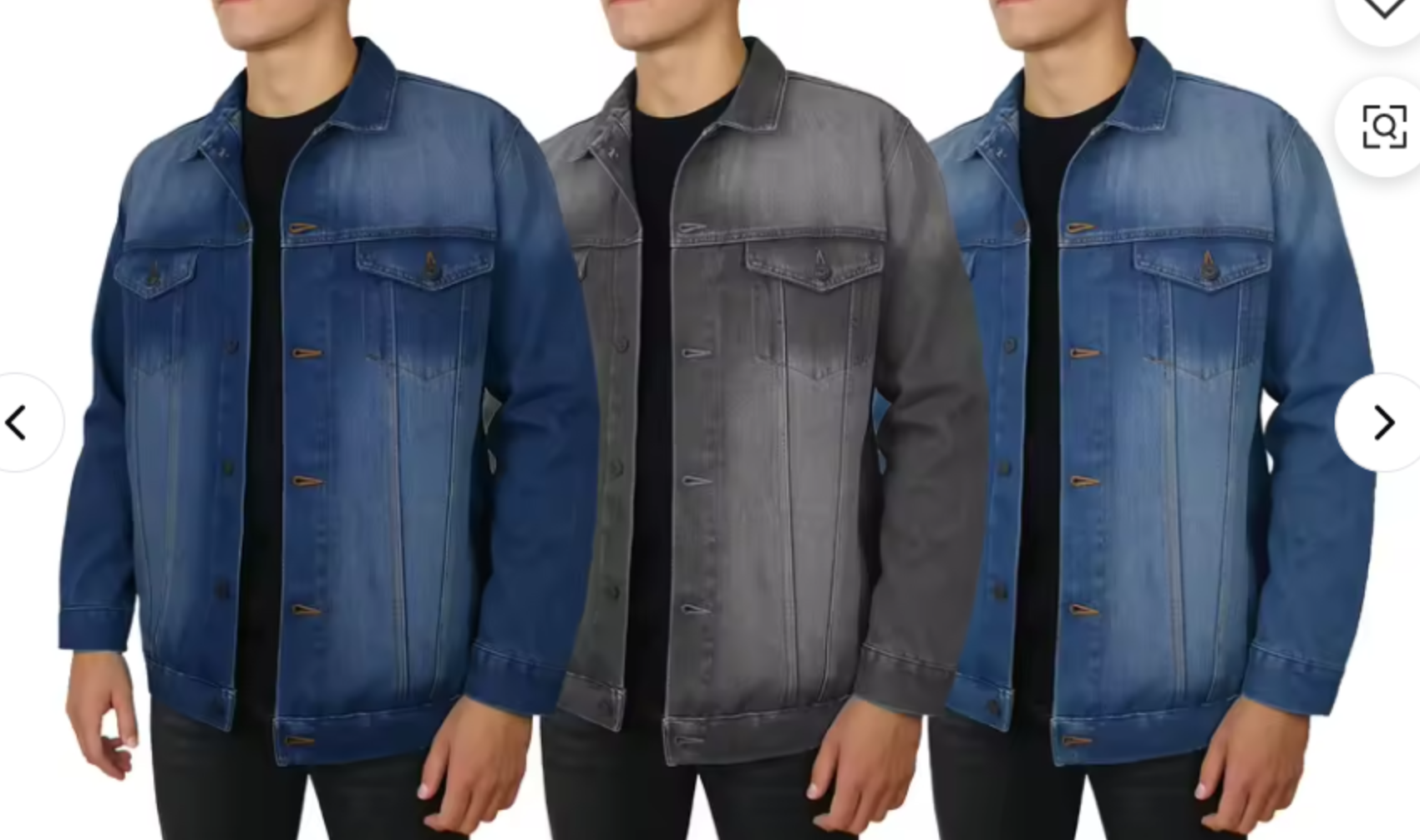 Unisex Casual Classic Winter Denim Jackets 100% Cotton Windproof Finished Lining