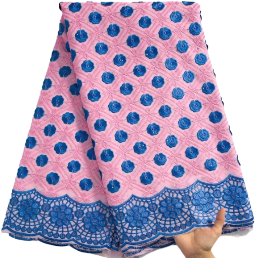 New arrival Foyle African cotton stone lace, rhinestone cotton lace fabric women's wedding dress.