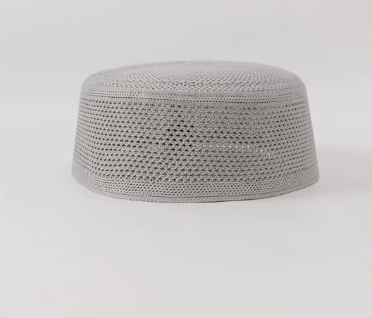 Men's Religious Flat Top Hat Muslim Ethnic Hui Hat for Worship Breathable White Black Pure Color Custom Embroidery Casual Scene