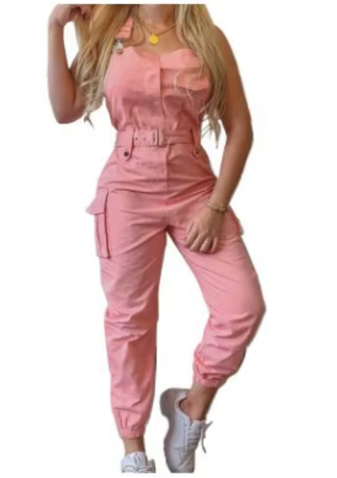 Wholesale sexy sleeveless all-in-one retro jumpsuit casual, goods jumpsuit women