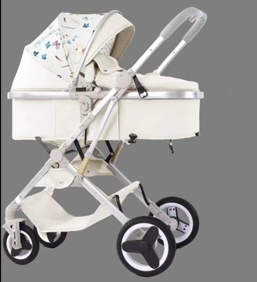 2025 high-end baby products double baby head support stroller 0 to 3 years old children newborn-friendly durable metal made
