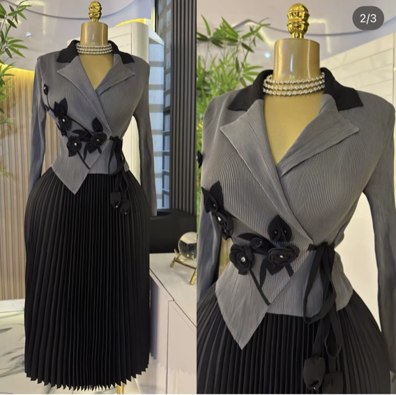 European, American and African cross-border fashion plus-size floor-standing A-shaped pants 100% polyester chiffon casual elegant women's clothing