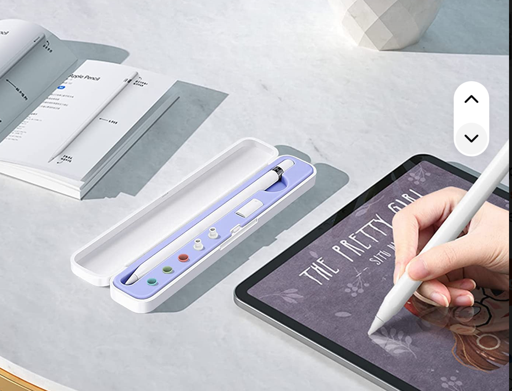 The second-generation Apple Pencil suitcase and the first-generation Apple Pencil storage box